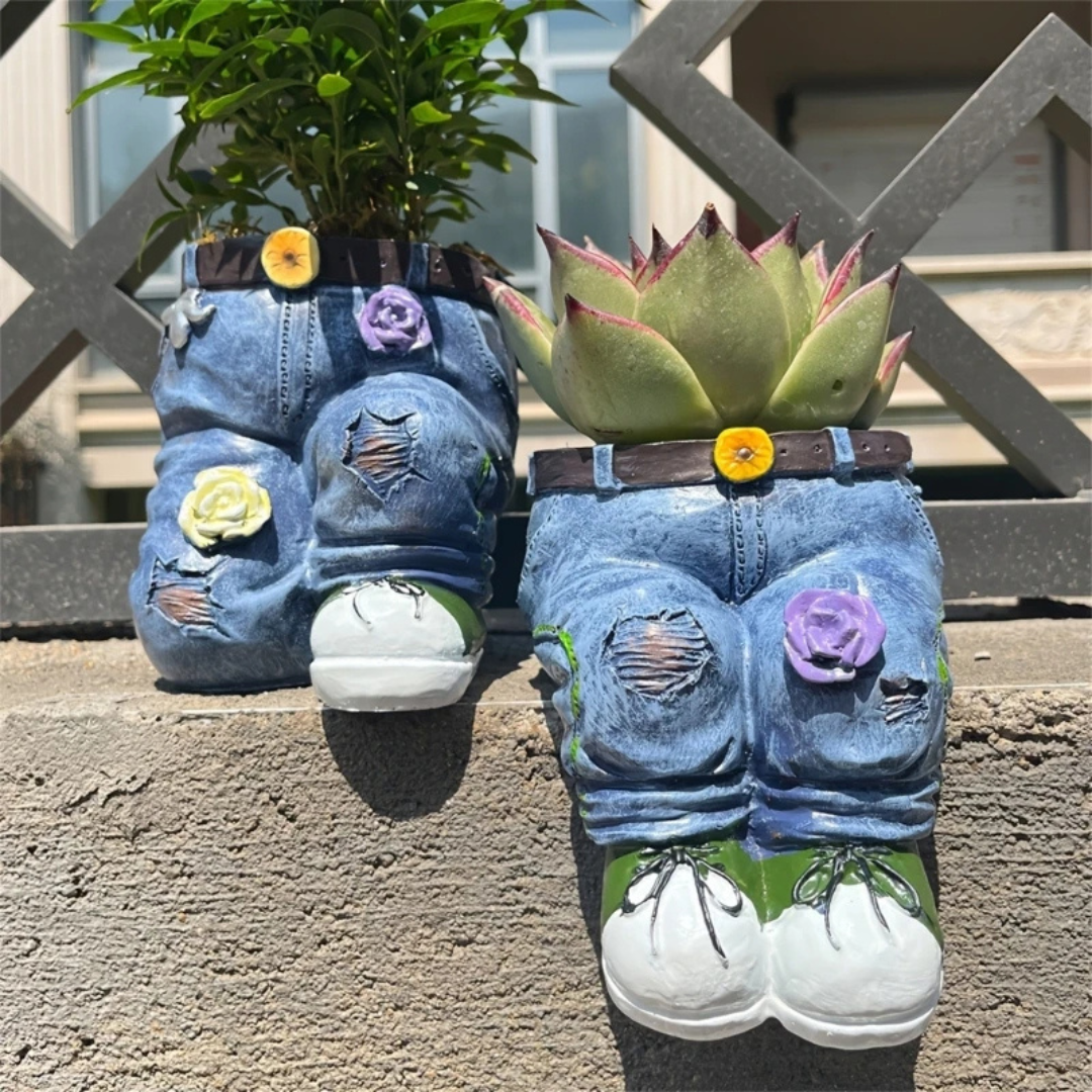 15Cm Denim Chic Garden Planter