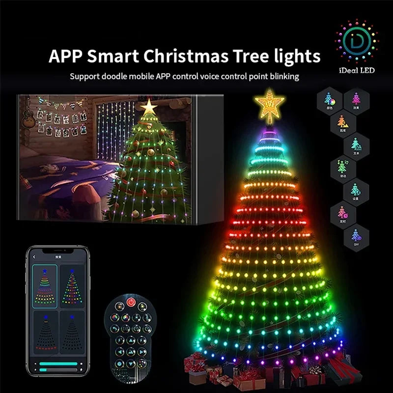 Outdoor Christmas Tree Star String Lights 400 Led 8750420066598-1