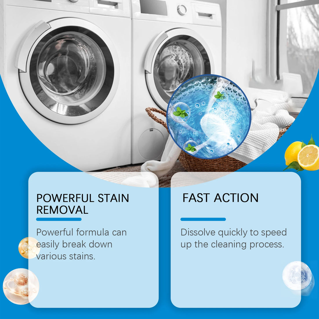 2 Boxes Deep Clean Washing Machine Tablets
