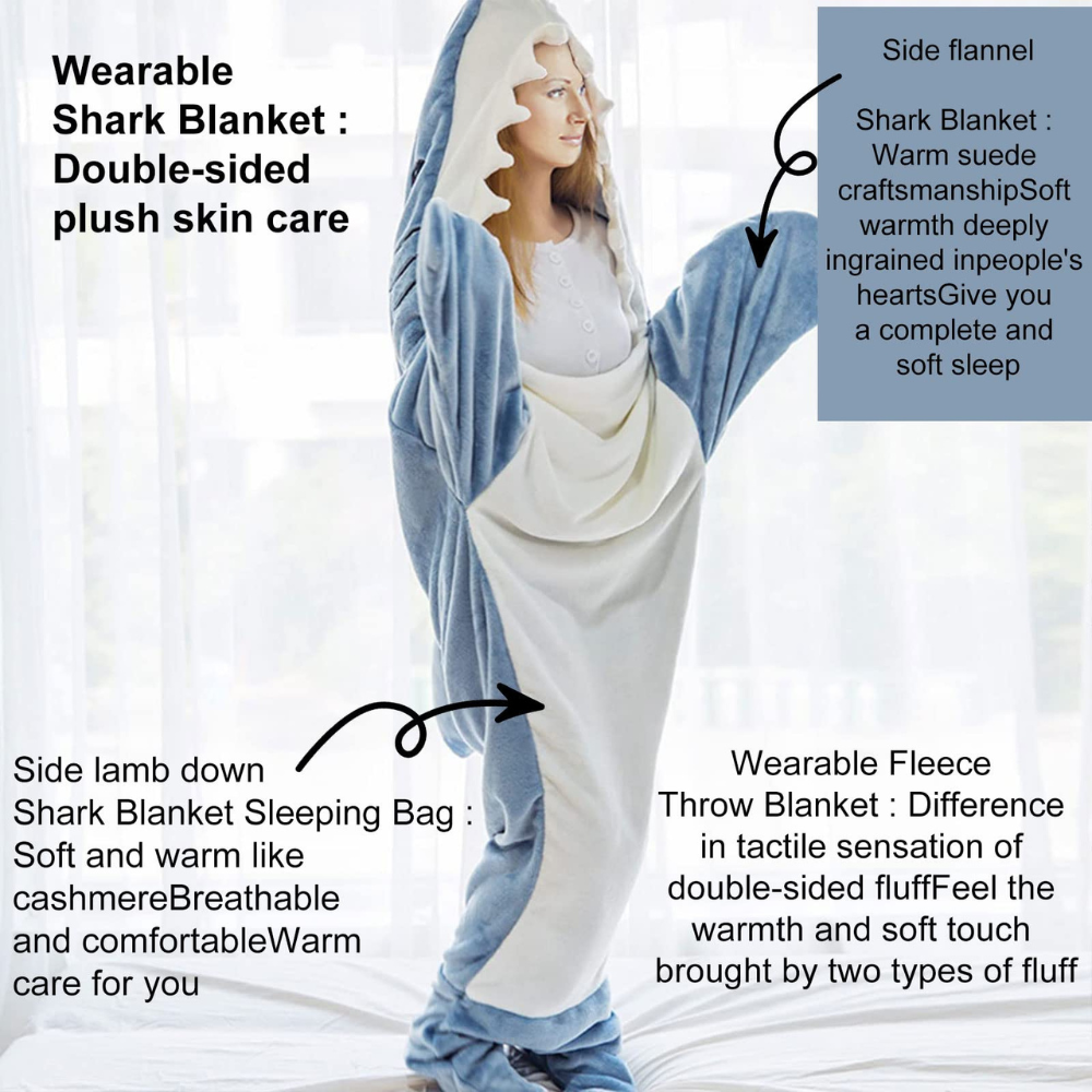 3D Shark Blanket – Educational Toy For Enhancing Children'S Creative Skills