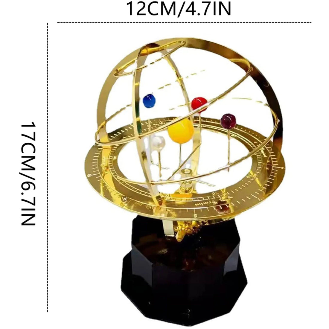 Solar System Model - Retro Planet Metal Model Kit, Science Art Decoration Indoor Table Ornament 15146749722950-1