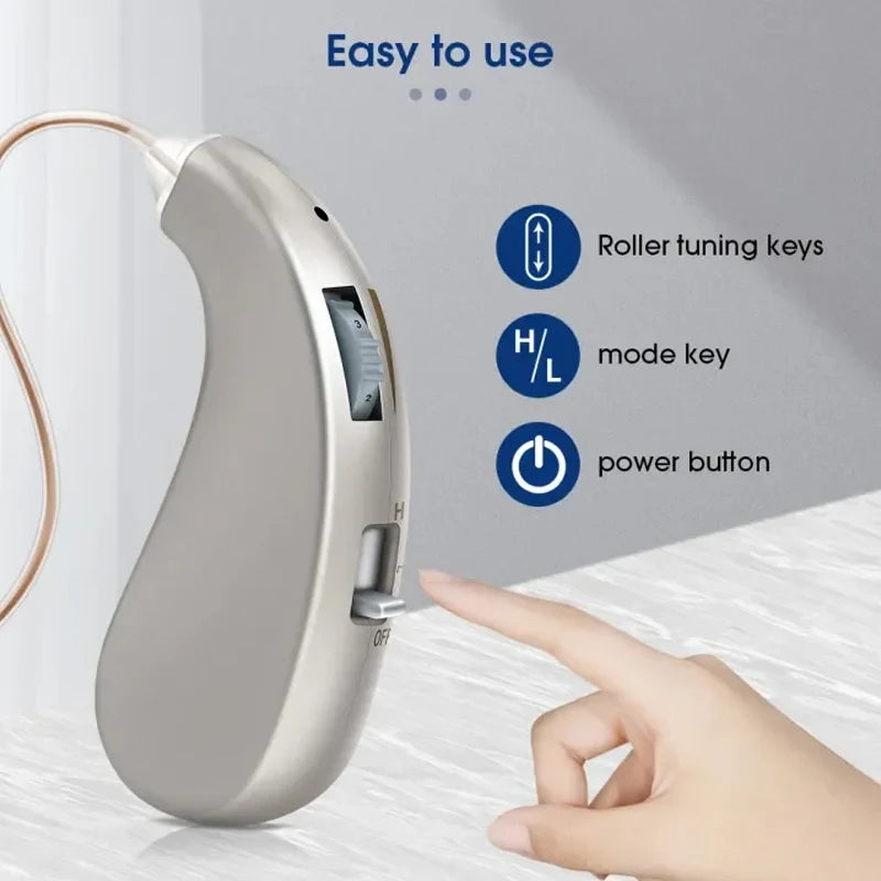 Rechargeable Digital Hearing Aid for Clear Sound Amplification & Daily Comfort - Ideal for Adults & Seniors 9878962504001-1