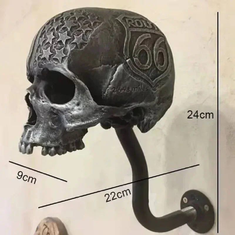 Motorcycle Helmet Skull With Beard-Helmet Rack 6849829208164-1