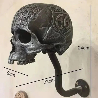 Motorcycle Helmet Skull With Beard-Helmet Rack 6849829208164-1