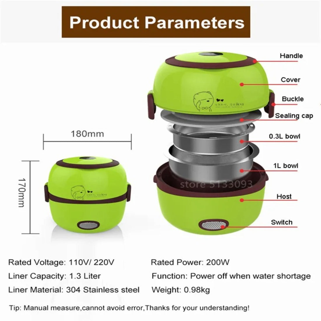 Portable Electric Hot Pot Cooker 7222922903750-1