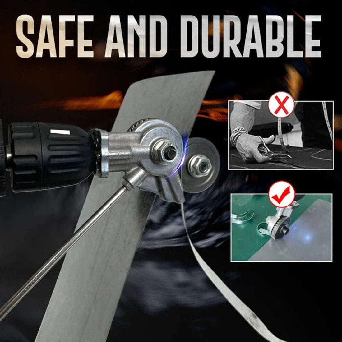 Electric Drill Plate Cutter - Metal Nibbler Drill Attachment with Adapter 7767666786502-1