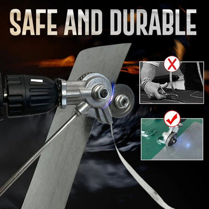 Electric Drill Plate Cutter - Metal Nibbler Drill Attachment with Adapter 7767666786502-1