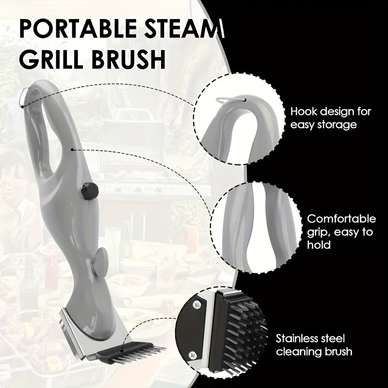 BBQ Steam Cleaning Brush | Ergonomic, Dishwasher Safe & Chemical-Free for Effortless Grill Cleaning 9945608880449-1
