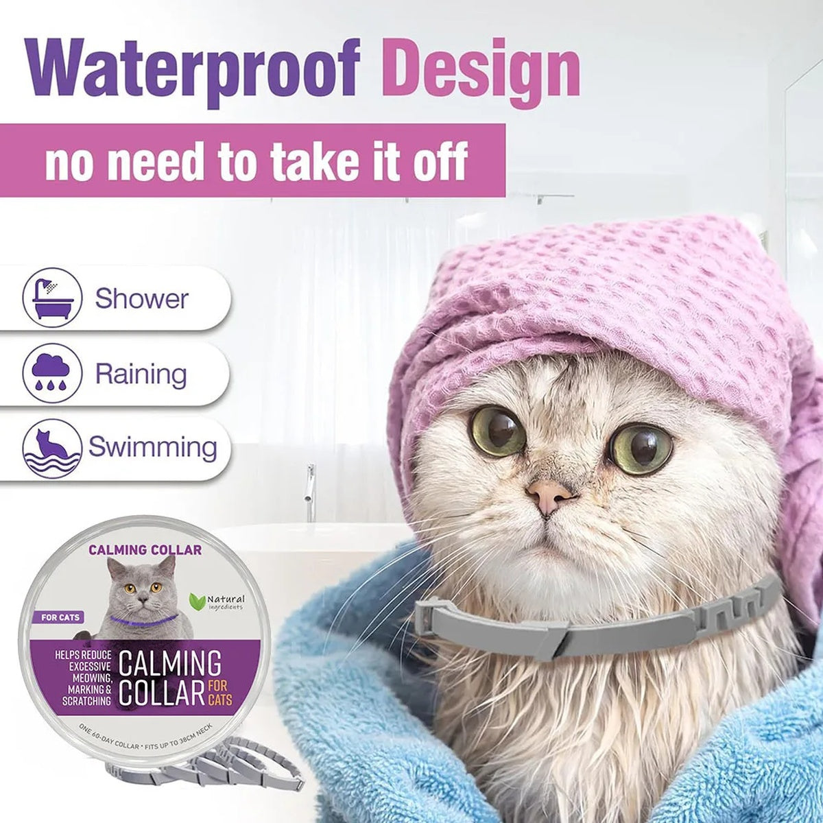 Calming Pheromone Collar for Cats – Pet Anti Anxiety Products 10104796447021-1