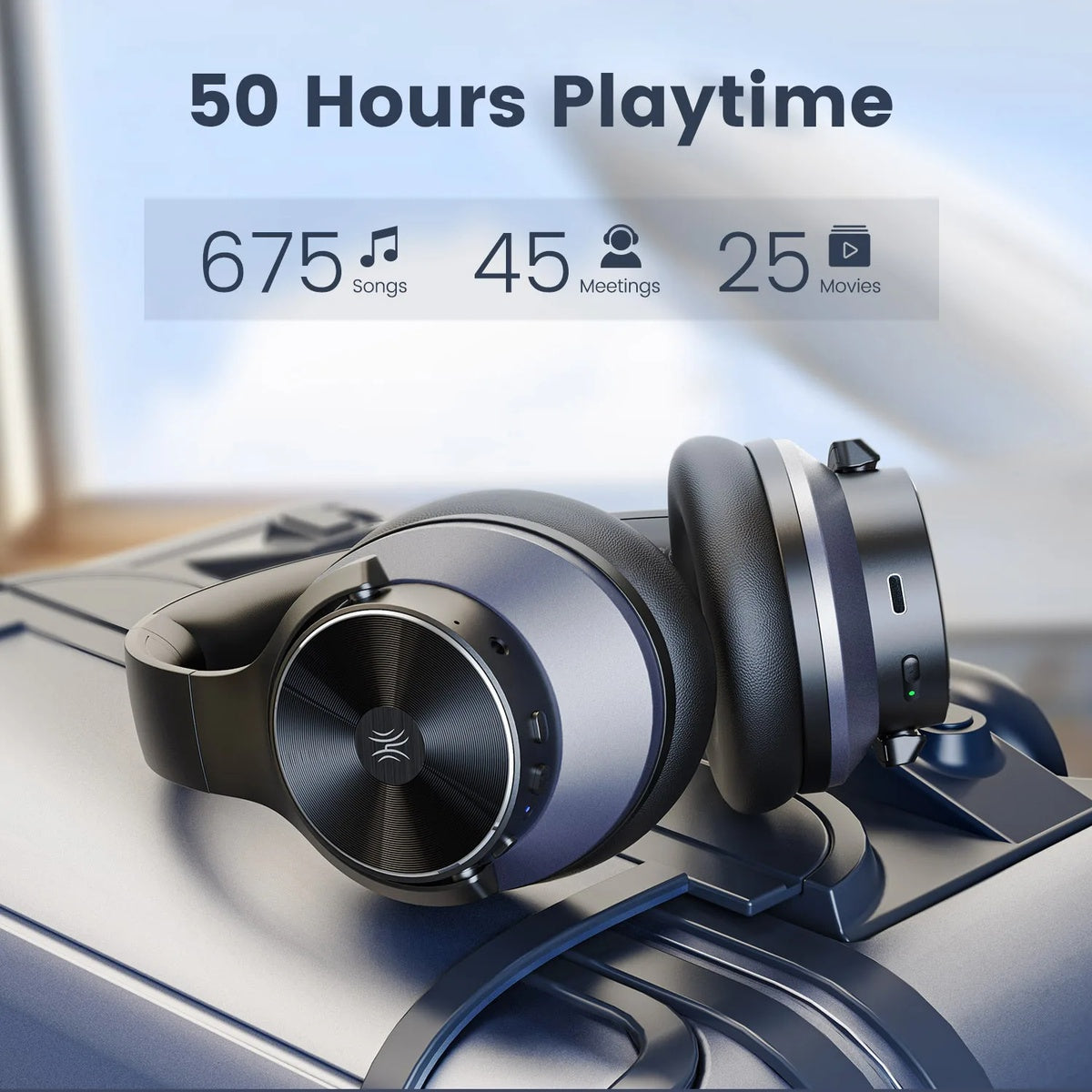 Oneodio A10 Series Wireless Headphones – Active Noise Cancelling, USB-C Charging & Mic 9749335834945-1