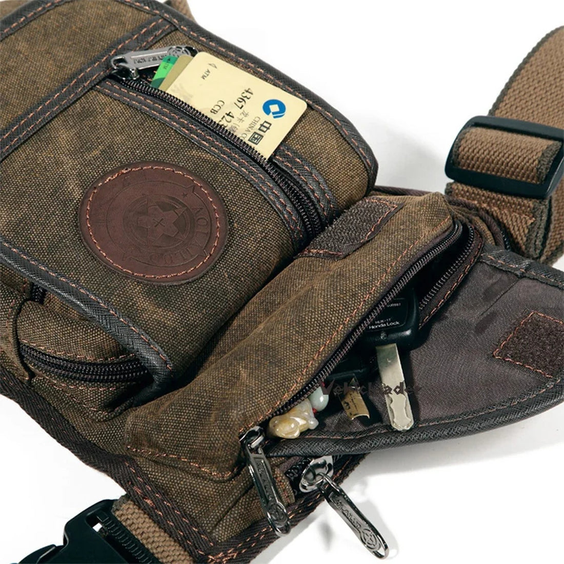 Outdoor Canvas Drop Leg Bag - Multi-Purpose Motorcycle Outdoor Travel, Hip Bag, Hiking, Climbing, Thigh Bag 7069733355718-1