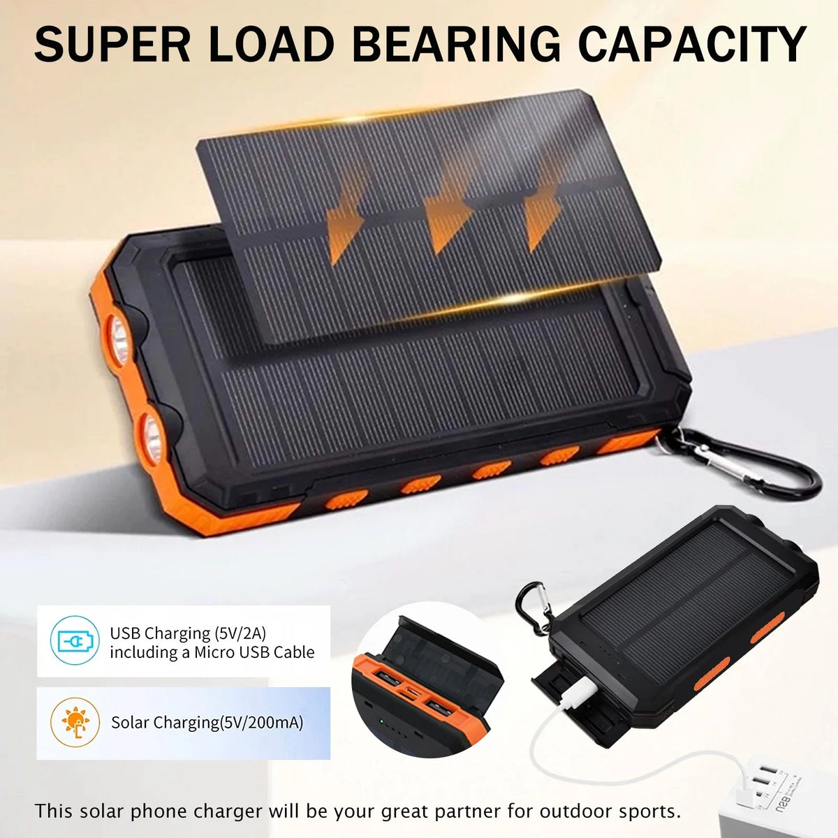 50000 - 200000mAh Solar Charger Waterproof Power Bank External 9040097378625-1