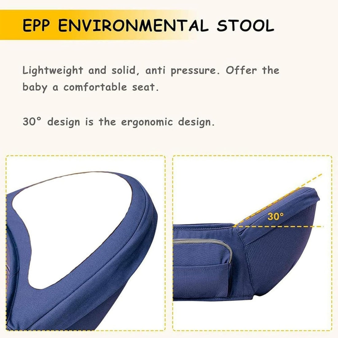 Baby Hip Carrier - Comfortable Hands-Free Support for Parents and Little Ones (0-3 Years) 15113606234457-1