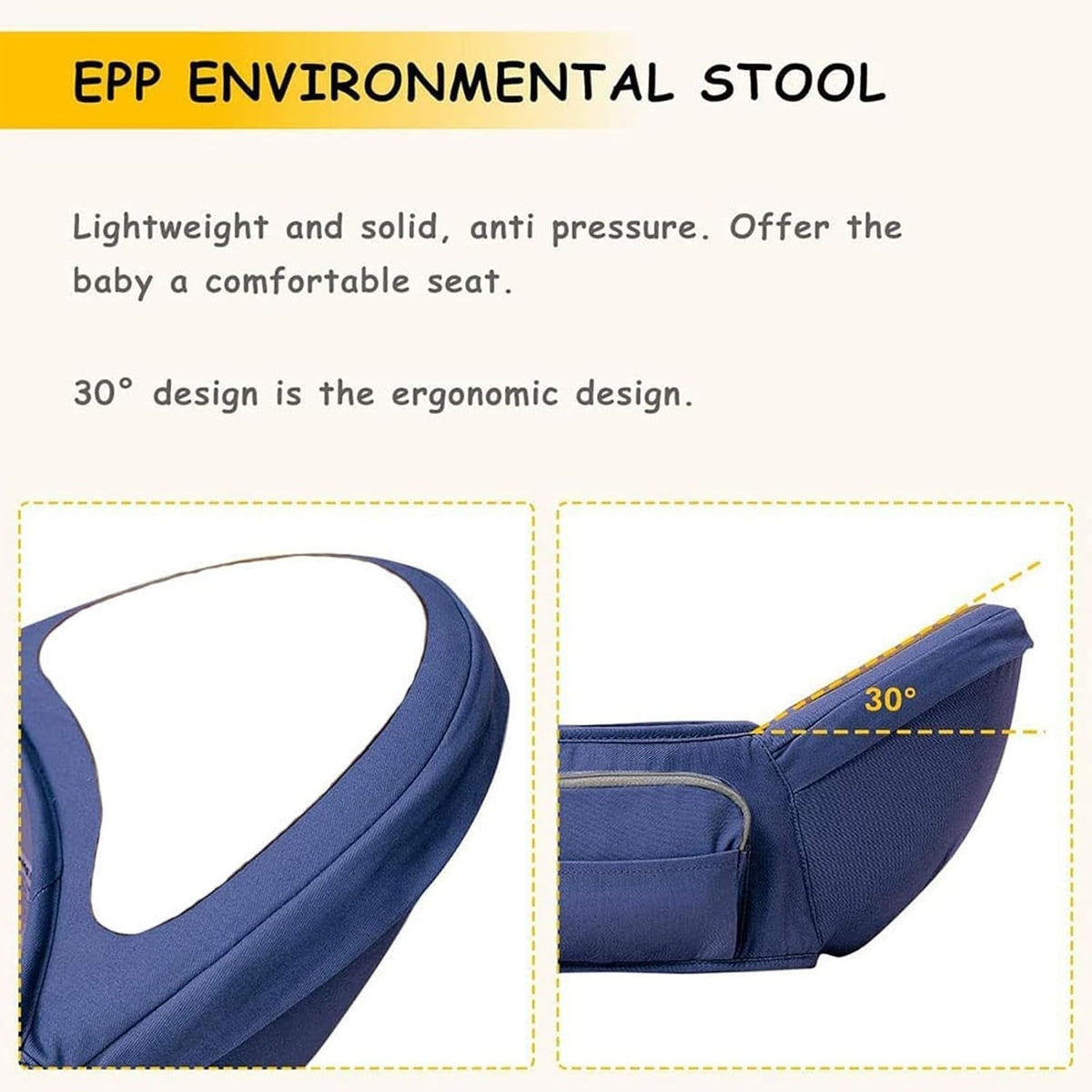 Baby Hip Carrier - Comfortable Hands-Free Support for Parents and Little Ones (0-3 Years) 15113606234457-1