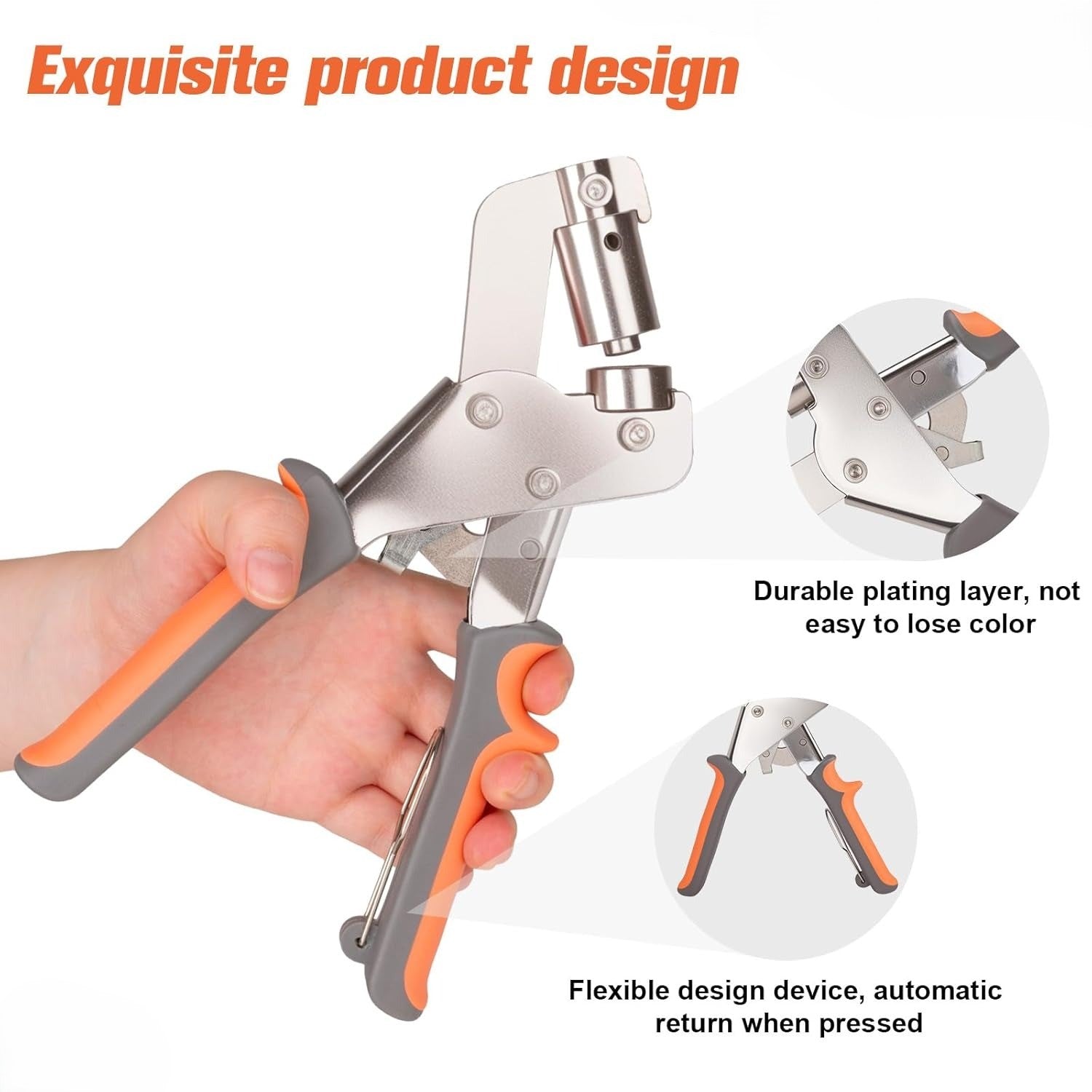 Heavy Duty Grommet Tool Kit For Eyelet Installation Leather Canvas 10002112348441-1