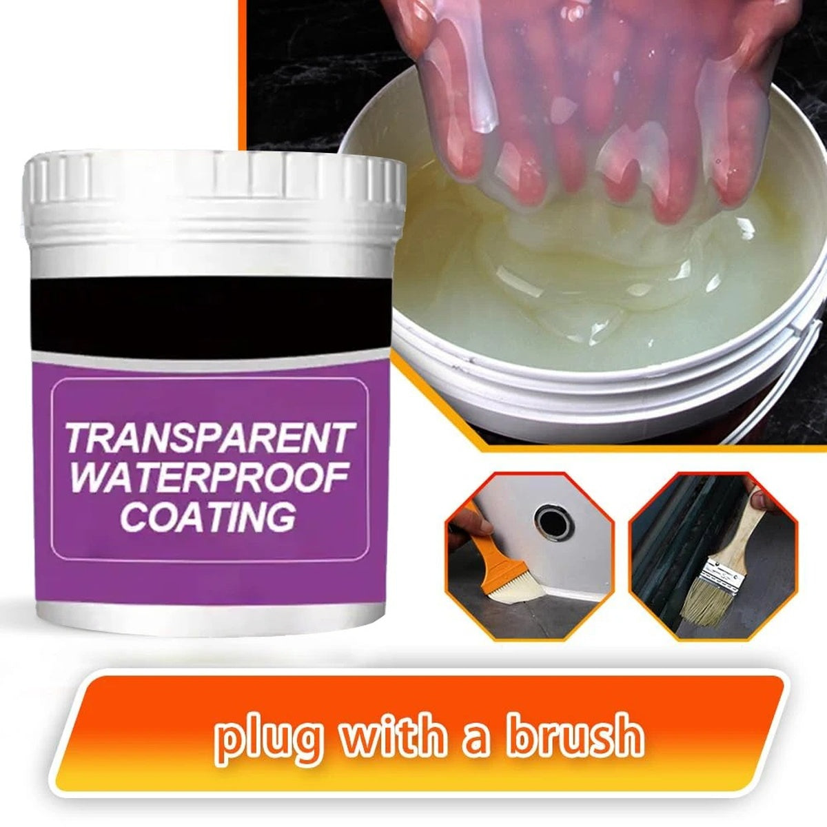 Invisible Transparent Waterproof Coating, Indoor & Outdoor 9786093273390-1