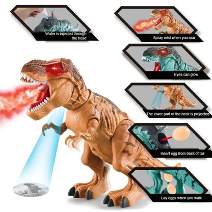 Dino-Rific RC T-Rex Toy - Roaring, Walking, Mist-Spraying Fun for Kids (3+ years) 8135955579095-1