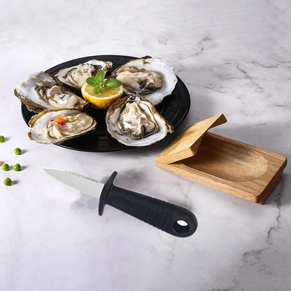 Premium Wood Handle Oyster Shell Opener Clamp 15772003762521-1