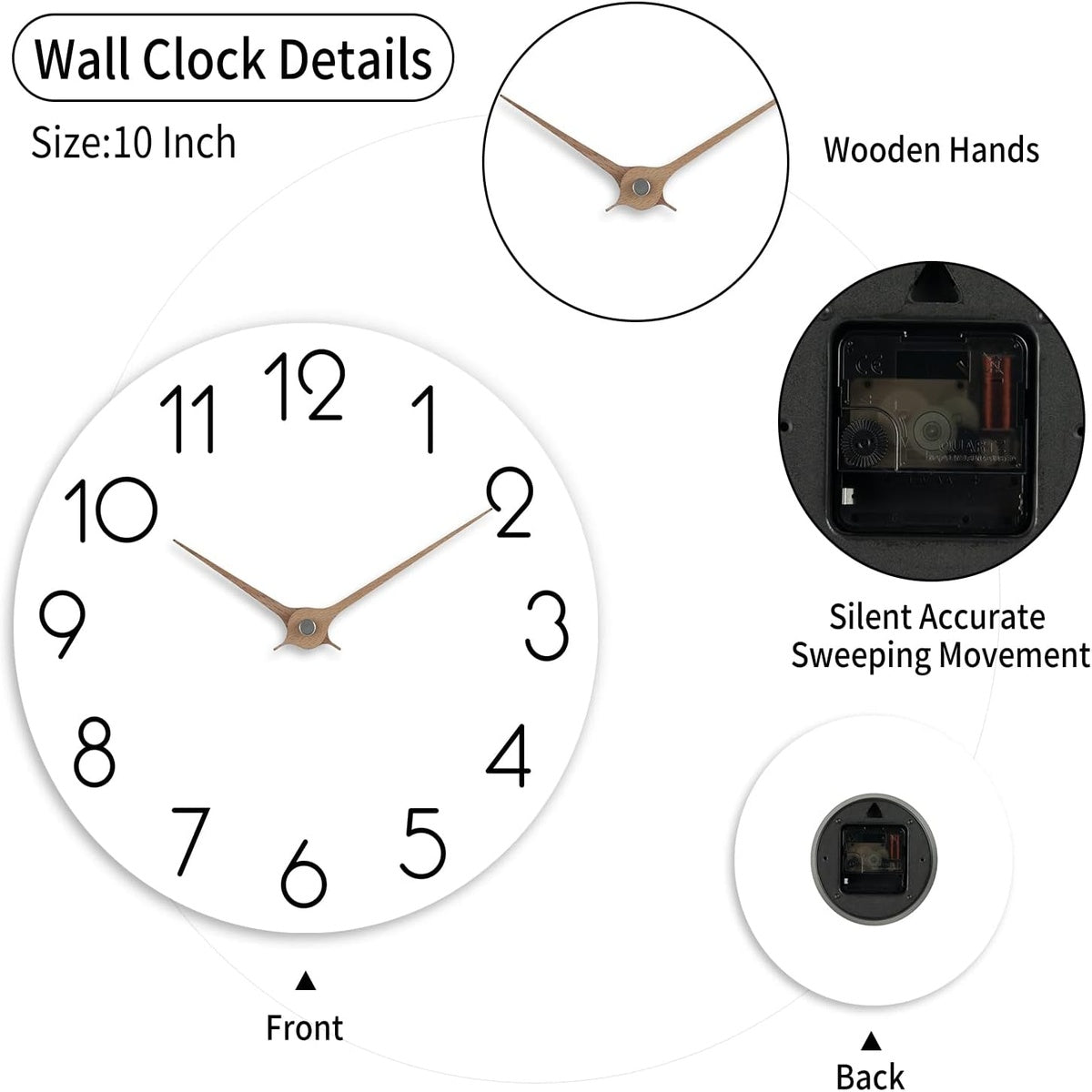 Minimalist Norwegian Wall Decoration Silent Clock 29 cm sh1751817214987860971