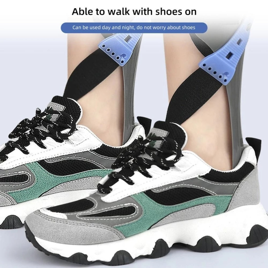 Adjustable AFO Foot Drop Brace – Ankle Orthosis Splint for Walking, Stroke Recovery & Sleeping Foot Support with Shoes 8525489864902-1
