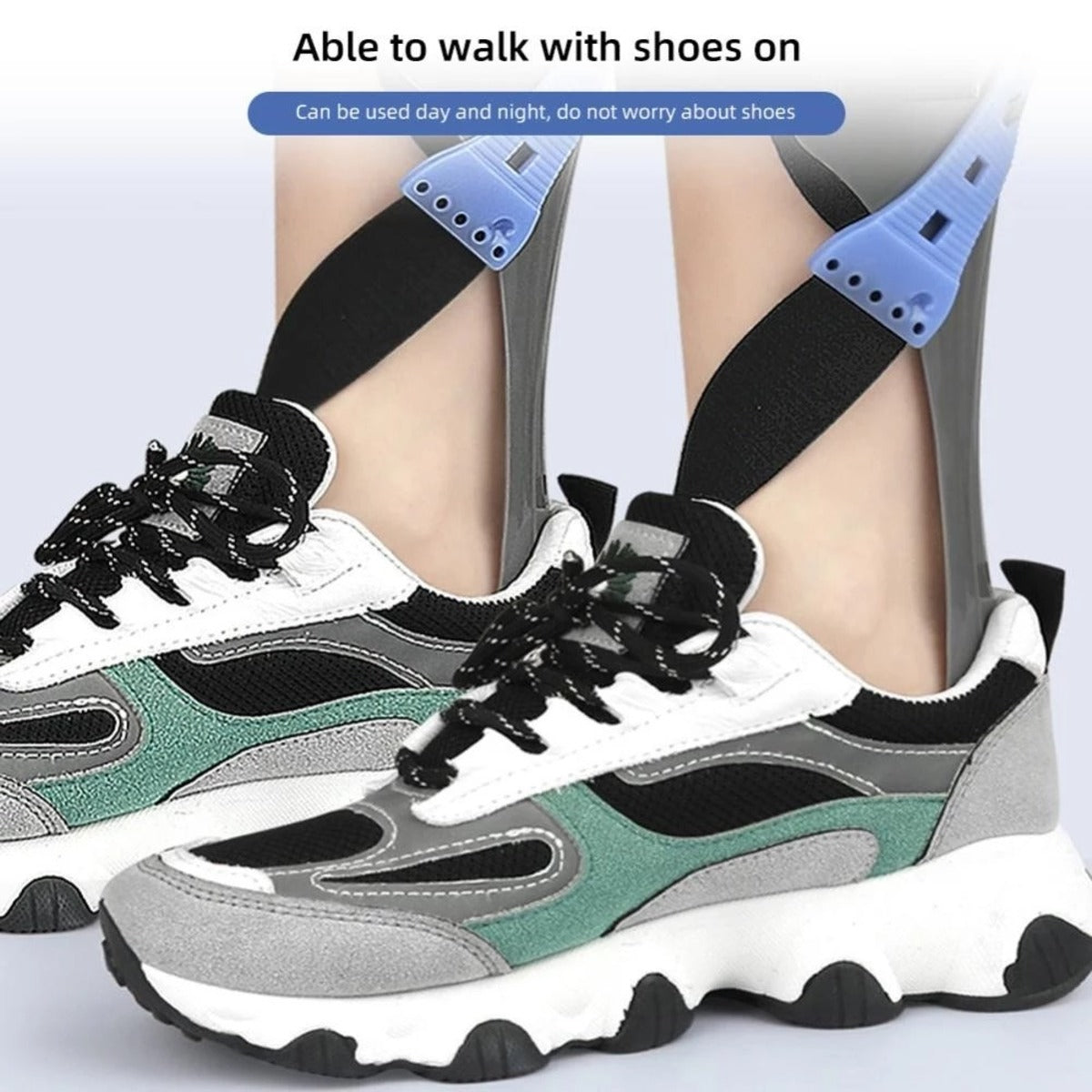 Adjustable AFO Foot Drop Brace – Ankle Orthosis Splint for Walking, Stroke Recovery & Sleeping Foot Support with Shoes