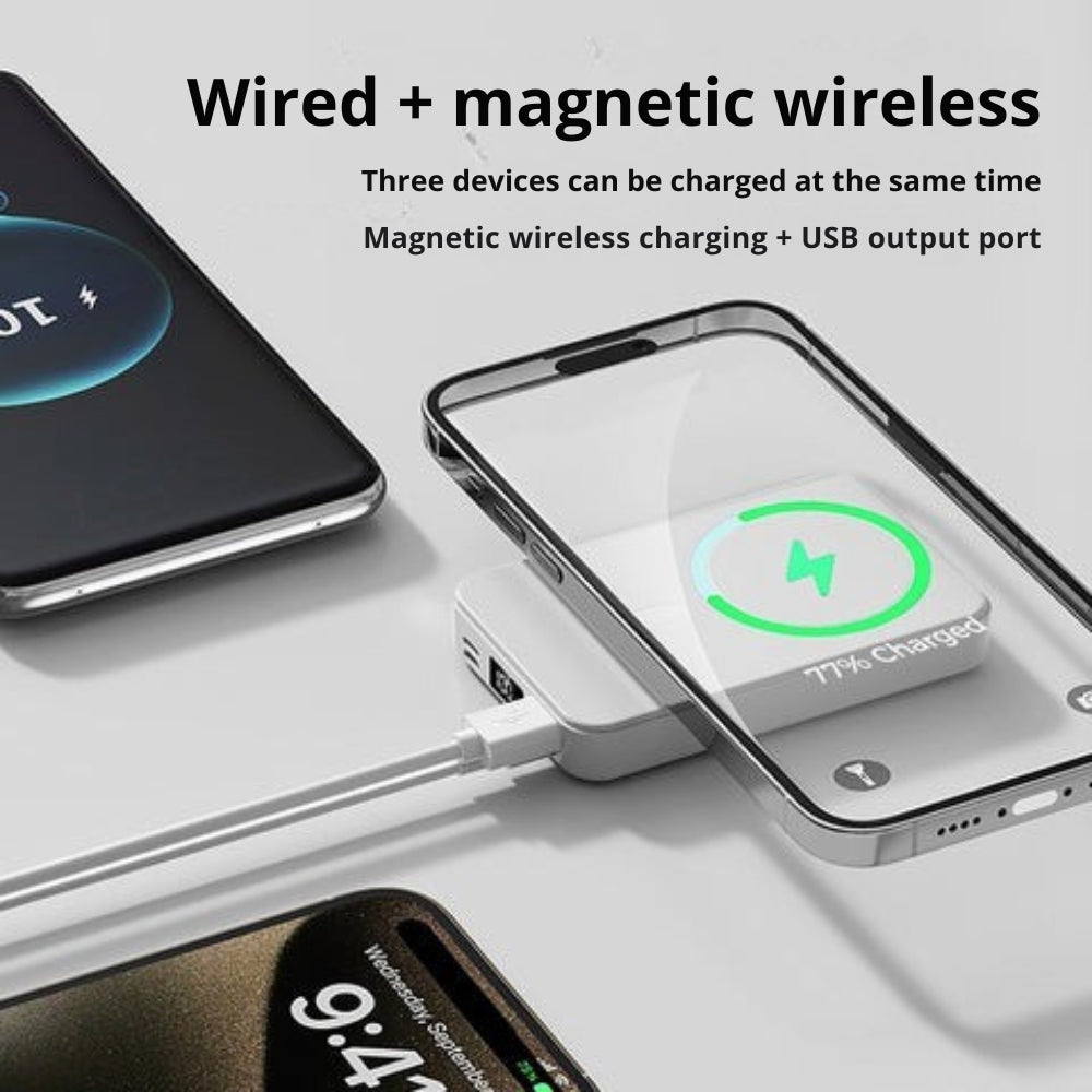 Portable Magnetic Wireless Power Bank 10000Mah Fast Charge With Stand 7974566166575-1