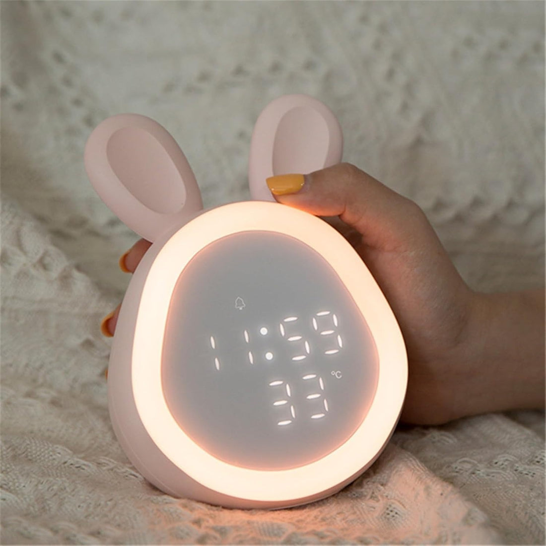 LED Cartoon Alarm Clock – Digital Display with Voice Control & Rechargeable Batter 9686234267990-1