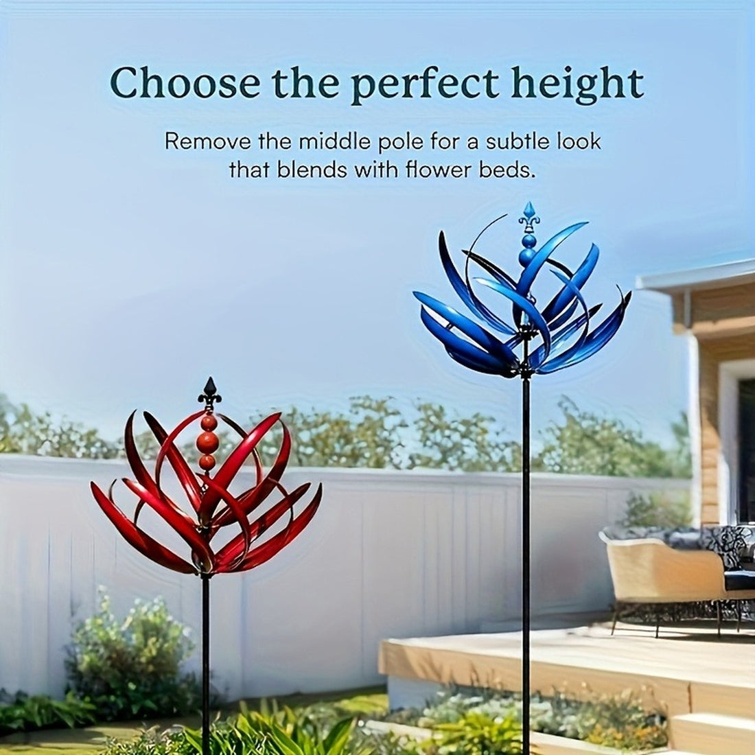 Decorative Windmill - Serene Garden Elegance with Graceful Spinning Motion 14821840912710-1