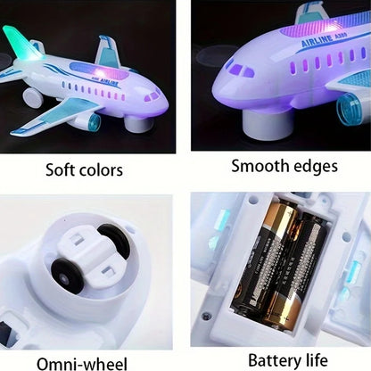 Spinjet – Led Electric Airplane Toy With 360° Rotation & Music
