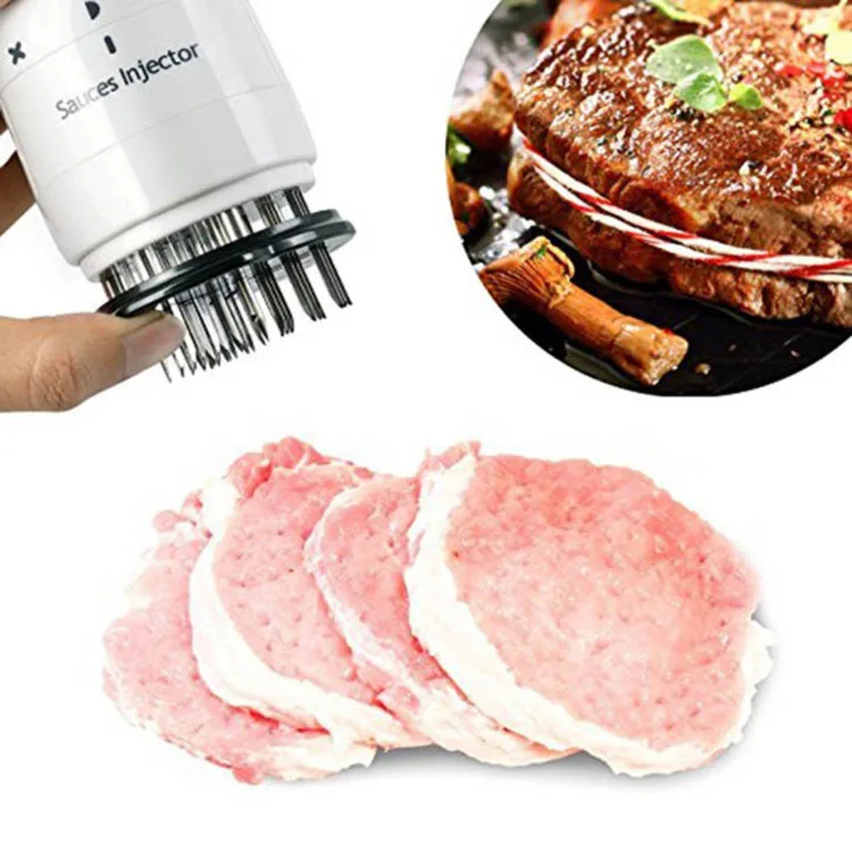 Marinade Meat Injector With Stainless Steel Needles For Flavor Infusion