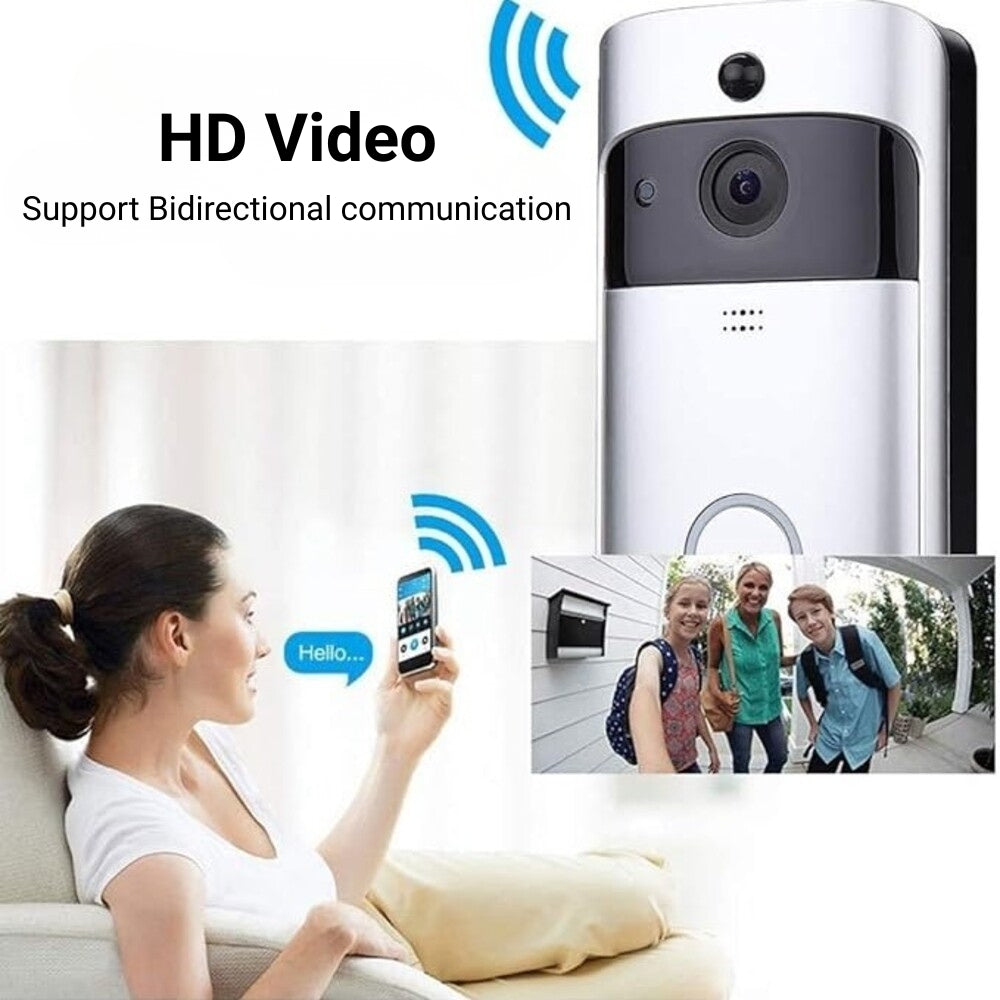 Wireless HD WiFi Video V5 Doorbell - 720P Night Vision, Two-Way Intercom & Motion Alerts for Home Security 9957152129345-1