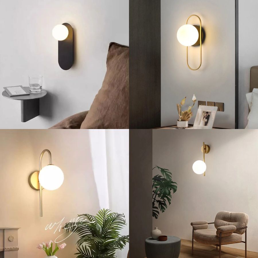 Nordic Golden LED Wall Lamp – 9W G9 Bulb Wall Sconce for Bedroom, Living Room, and Bathroom - Neutral Light