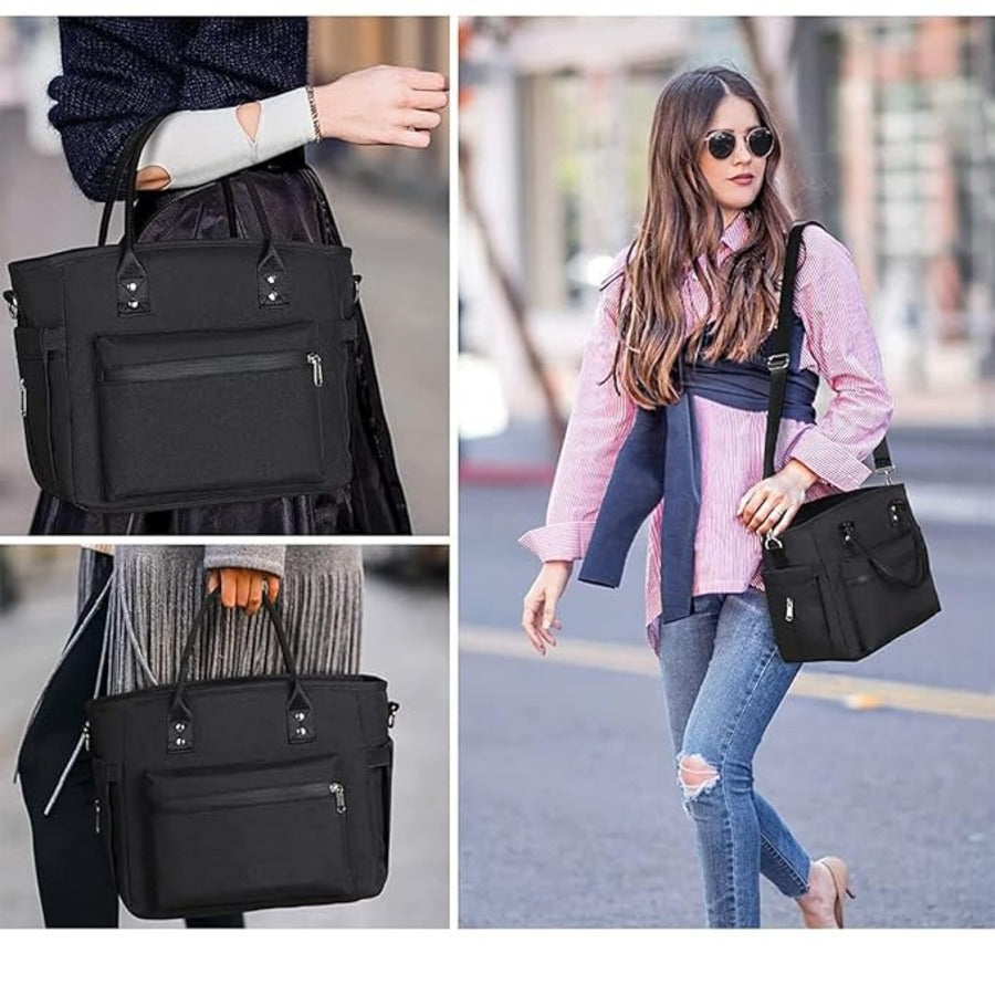 Chic Large-Capacity Lunch Tote Bag – Insulated & Waterproof for Work, Travel, Picnics & Mommy Essentials 8482630205638-1