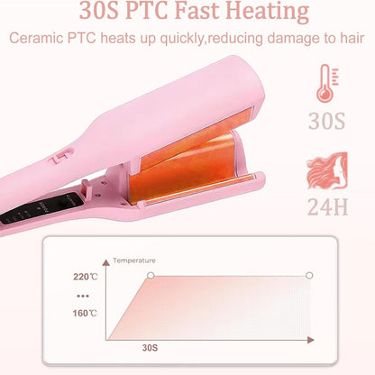 Automatic Curling Wand Creates Beachy Waves Easily For Relaxed Styled Hair 9195961778502-1