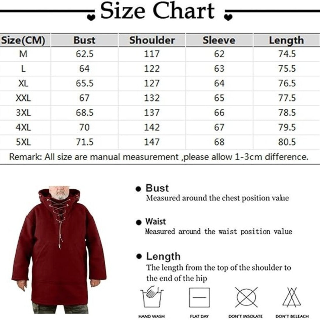 Men’s Wool Outdoor Jacket - Storm-Ready Insulated Anorak with Hood & Kangaroo Pocket 15146751623494-1