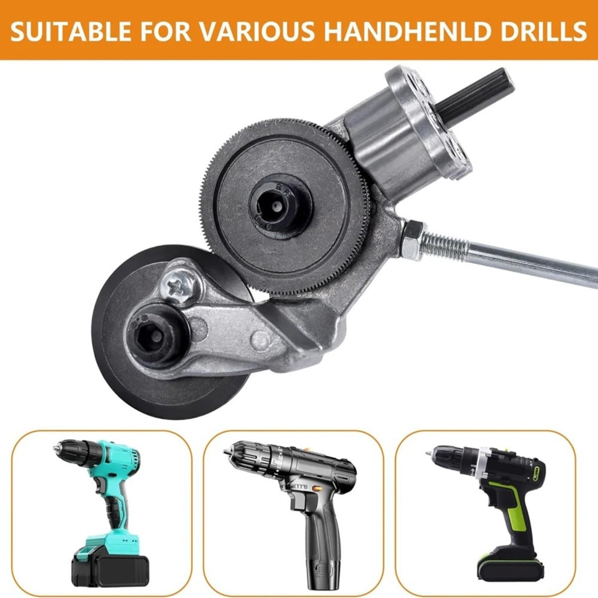 Metal Nibbler Drill Attachment Cutter Tool For Sheet Metal Cutting 8545290584366-1