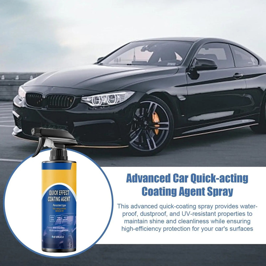 Car Wax Spray For Quick Shine And Protective Coating On Vehicles (120ml) 15128318345542-1