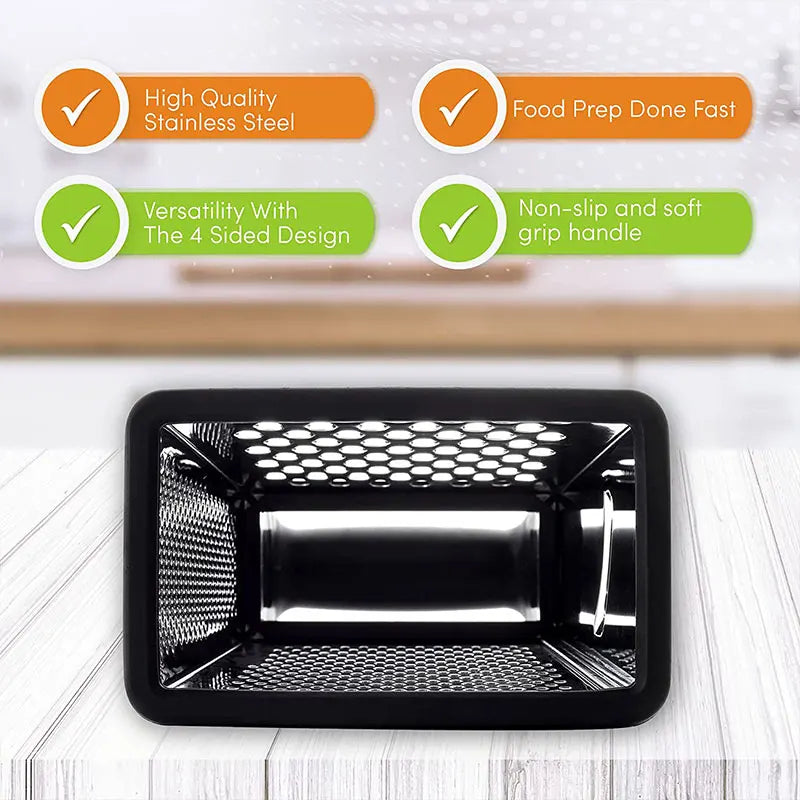 Professional Stainless Steel Box Grater For Cheese Vegetables And Fruits 6851422290020-1