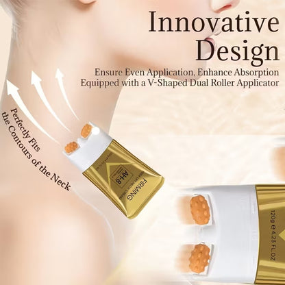 Neck Firming Cream with Roller Applicator - Anti-Aging Moisturizer with AH-8 & Ceramides 15152385261894-1