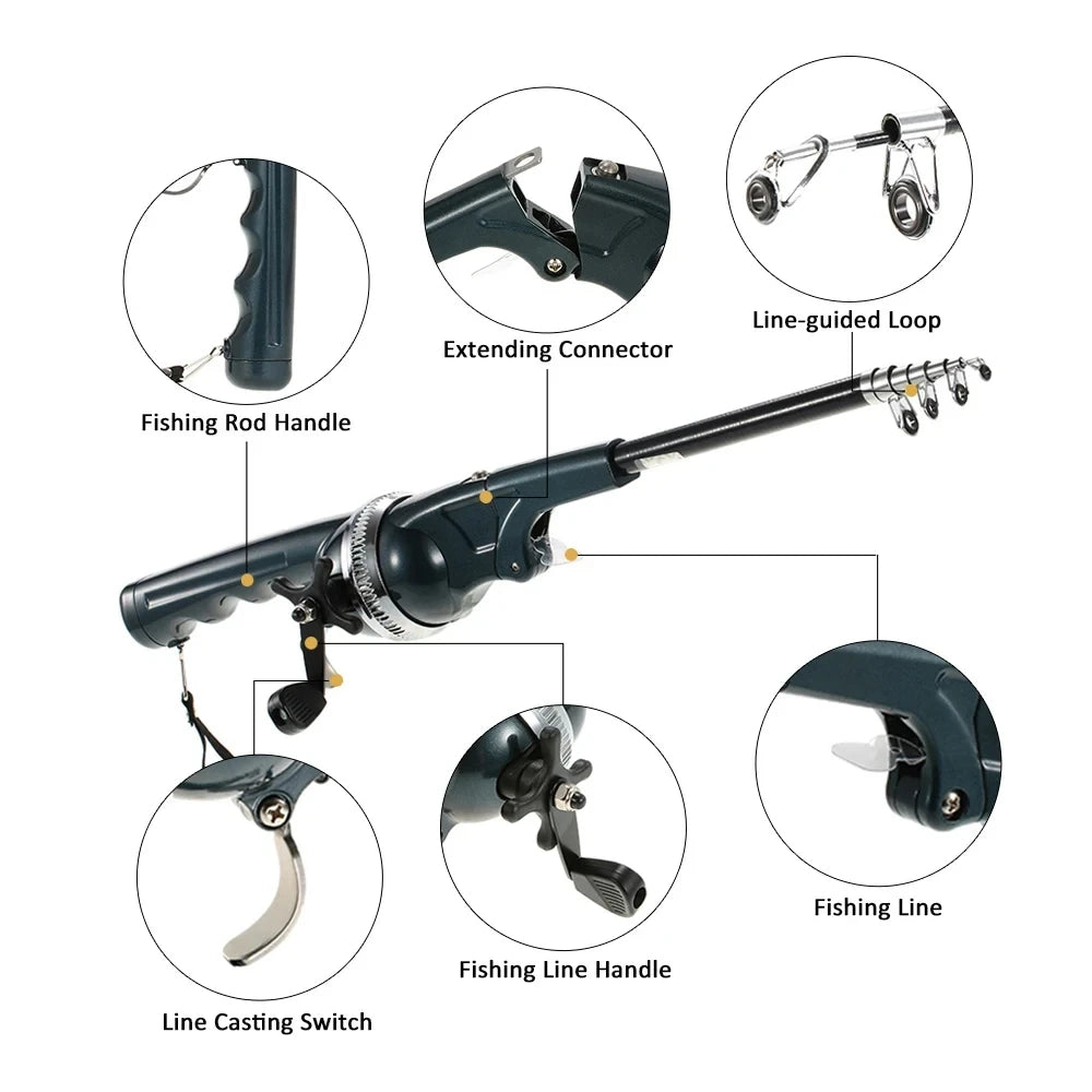 All-In-One Portable Folding Telescopic Fishing Rod Reel Combo 134cm 7982385070127-1