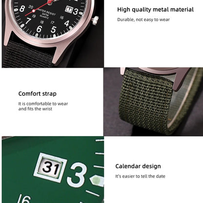 Luminous Military Wristwatch with Tactical Features - Waterproof, Shock Resistant 9902979318081-1