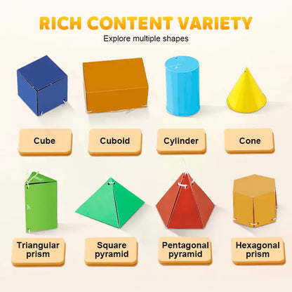 Brilliant Geometry Textbook For Children - Pull String 3d Geometry Learning Book Stereoscopic 5858306560624-V2