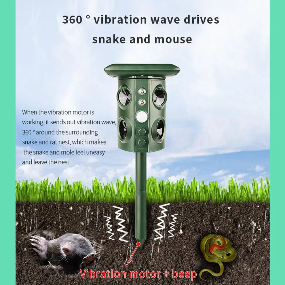 Outdoor Ultrasonic Bird Repeller - Effective, Humane Woodpecker Deterrent for Gardens, Patios & Farms 9945609077057-1