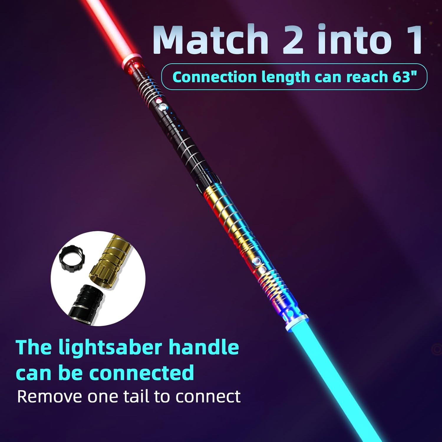 Upgraded Darth Maul Double-Bladed Rgb Lightsaber – 16 Colors