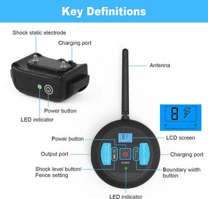 2-In-1 Wireless Dog Fence &Amp; Outdoor Training Collar, Dog Containment System