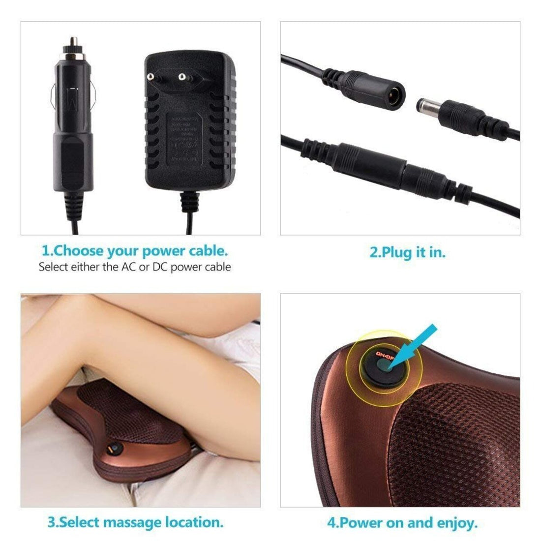 Heated Massage Pillow for Neck and Shoulder with Portable Design 1005008187289251-al