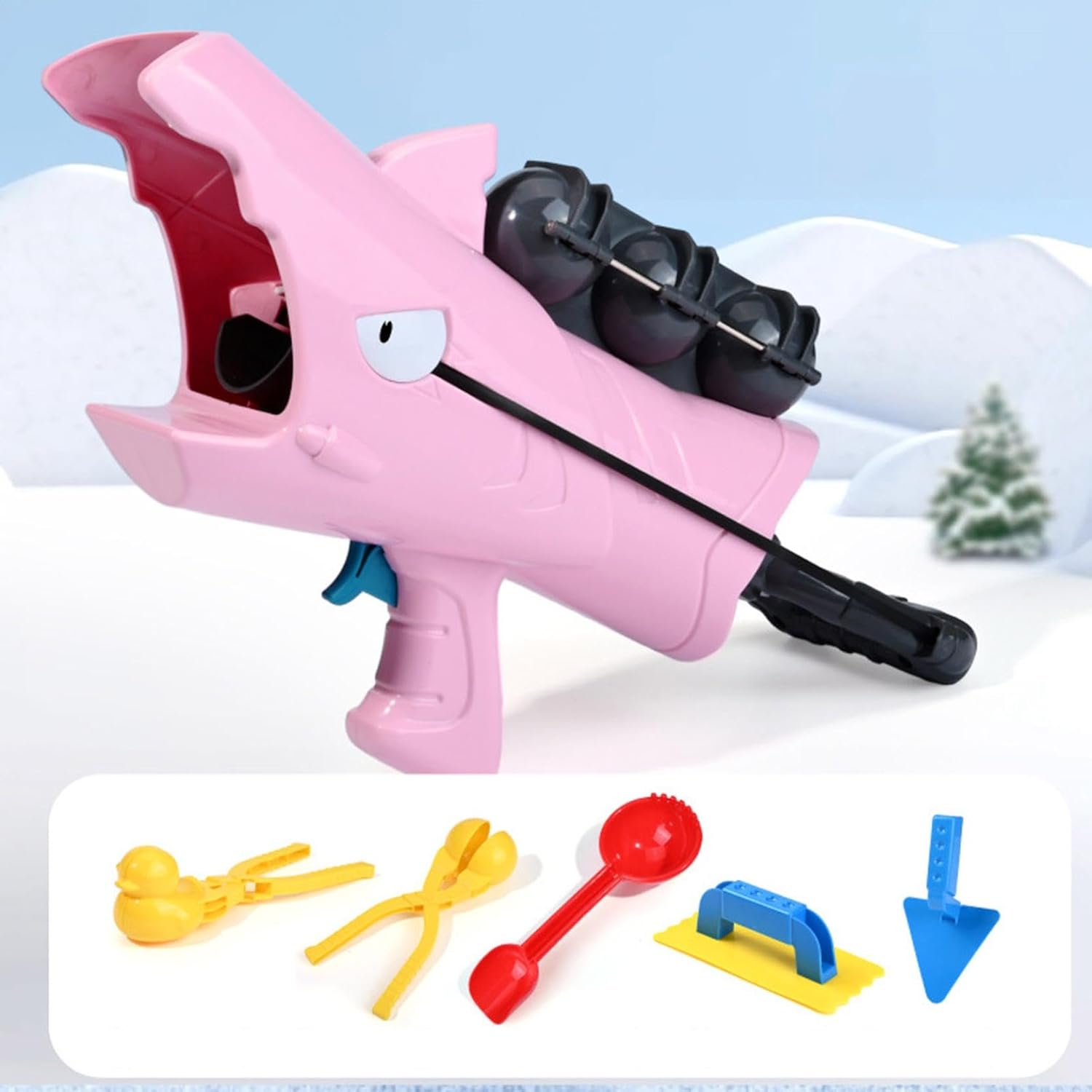 Shark Snowball Launcher Toy For Kids, Winter Fun