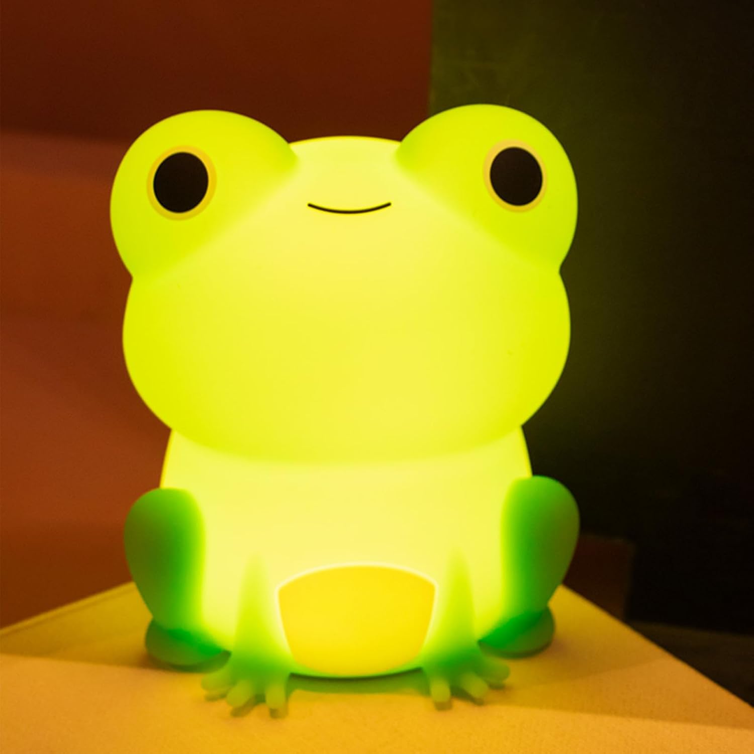 Smoorita Night Light For Kids, Cute Frog Night Lamp Bedroom Nightlight For Girls Boys Teens, Usb Rechargeable Silicone Animal Nightlight Christmas Birthday Gifts, Room Decor