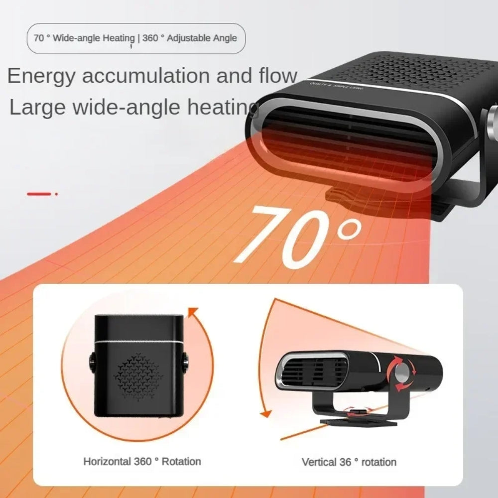 12V Portable Car Heater For Heating, Cooling, Defrosting