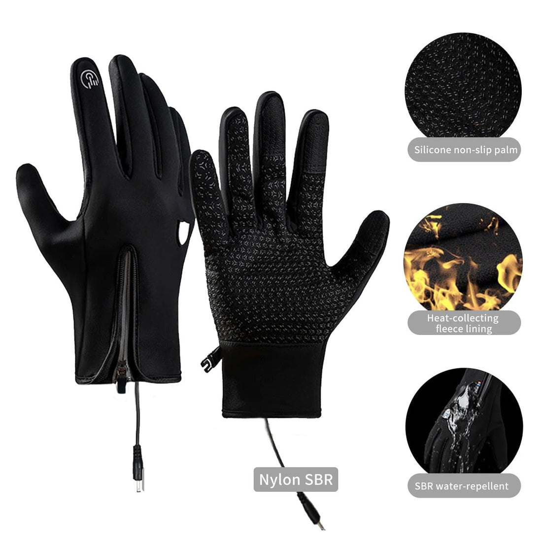 Unisex Heated Ski Gloves – USB Electric Warming Gloves 166182